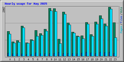 Hourly usage for May 2025