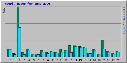 Hourly usage for June 2025