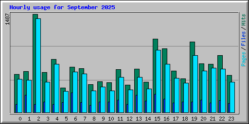 Hourly usage for September 2025