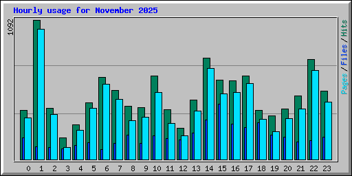 Hourly usage for November 2025